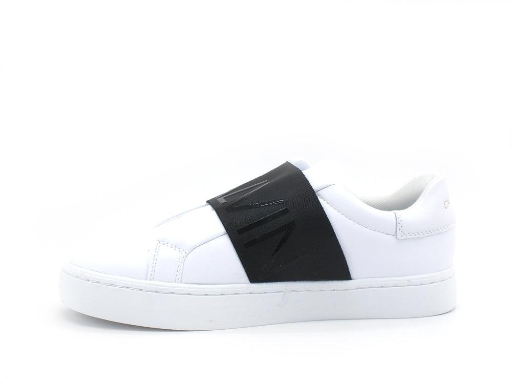 CALVIN KLEIN Sneaker Slip On Elastic Bright White YW0YW00160 - Sandrini Calzature e Abbigliamento