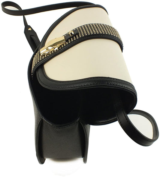 CAVALLI Class Incognito Borsa Donna Pelle OFF WHITE BLACK CLM.003 - Sandrini Calzature e Abbigliamento