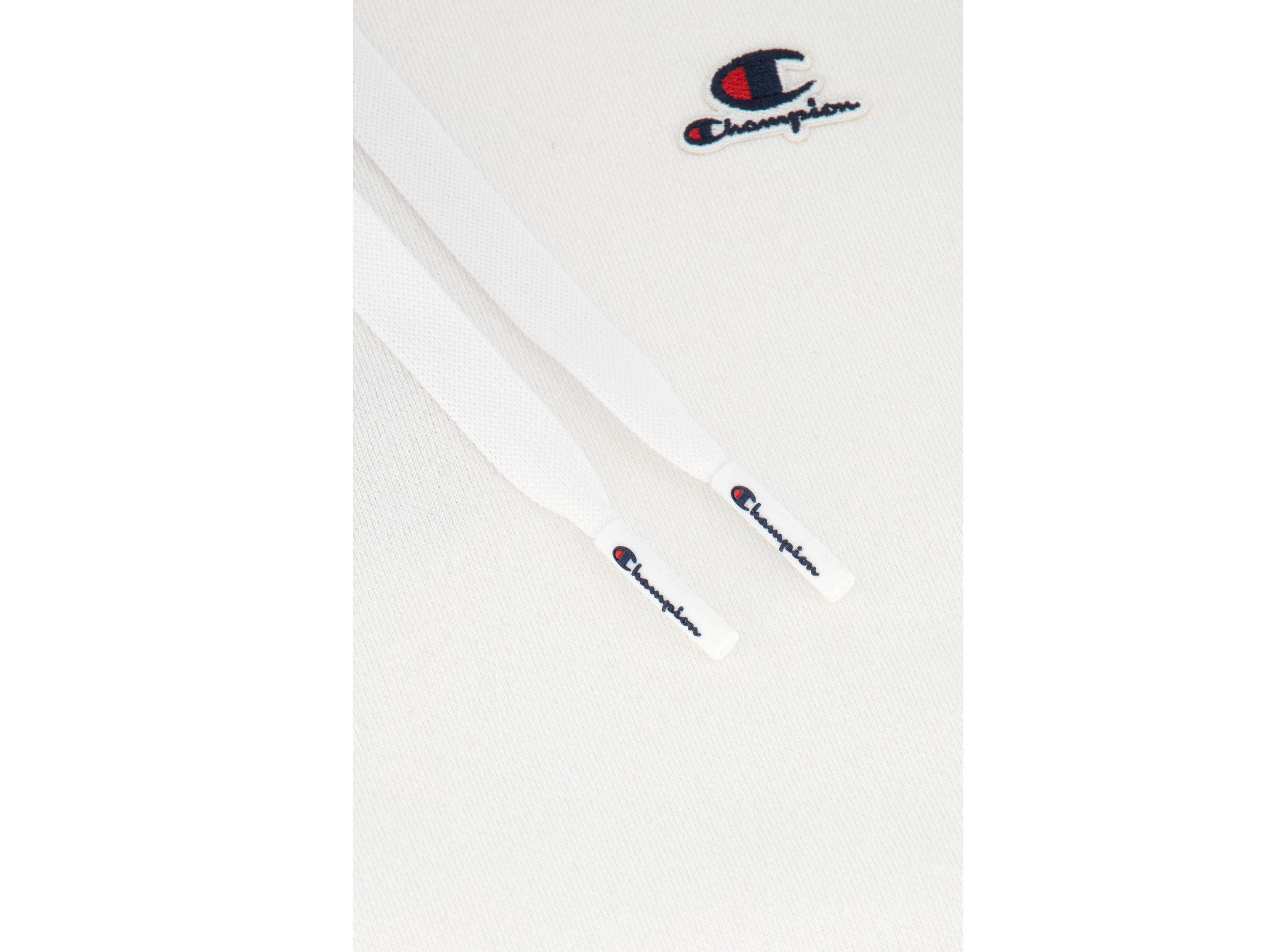 CHAMPION Felpa Cappuccio Logo Bianco 114466 - Sandrini Calzature e Abbigliamento