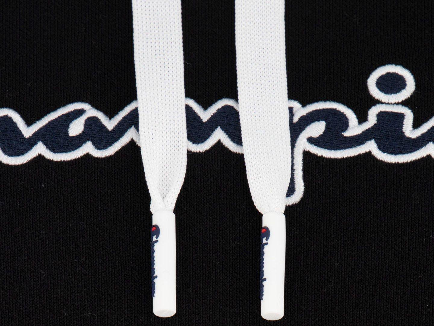 CHAMPION Felpa Cappuccio Logo Nero 114461 - Sandrini Calzature e Abbigliamento
