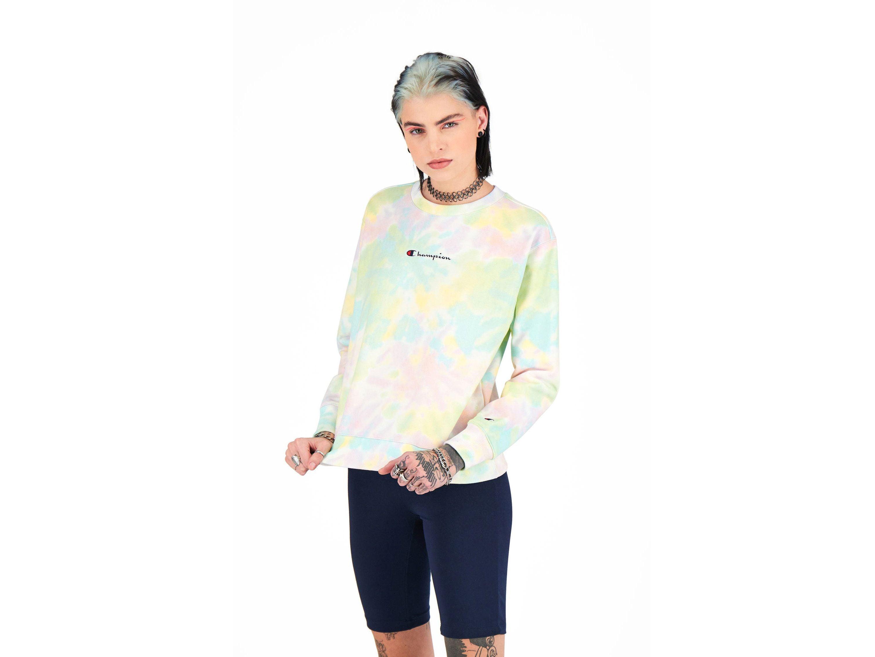 CHAMPION Felpa Girocollo Watercolor Donna Multicolor 113935 - Sandrini Calzature e Abbigliamento