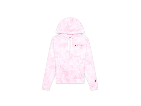 CHAMPION Felpa Hoodie Cappuccio Watercolor Donna Rosa Pink 113934 - Sandrini Calzature e Abbigliamento