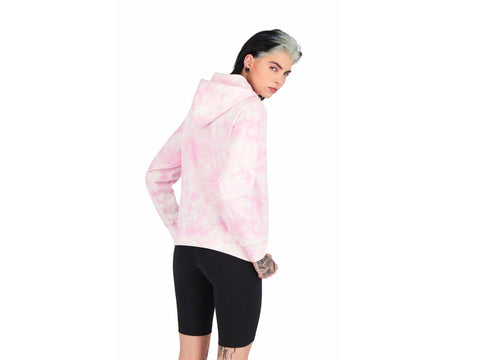CHAMPION Felpa Hoodie Cappuccio Watercolor Donna Rosa Pink 113934 - Sandrini Calzature e Abbigliamento
