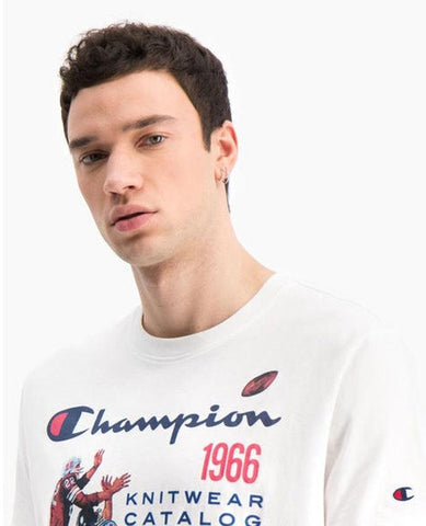 CHAMPION T-Shirt Football White 214345 - Sandrini Calzature e Abbigliamento
