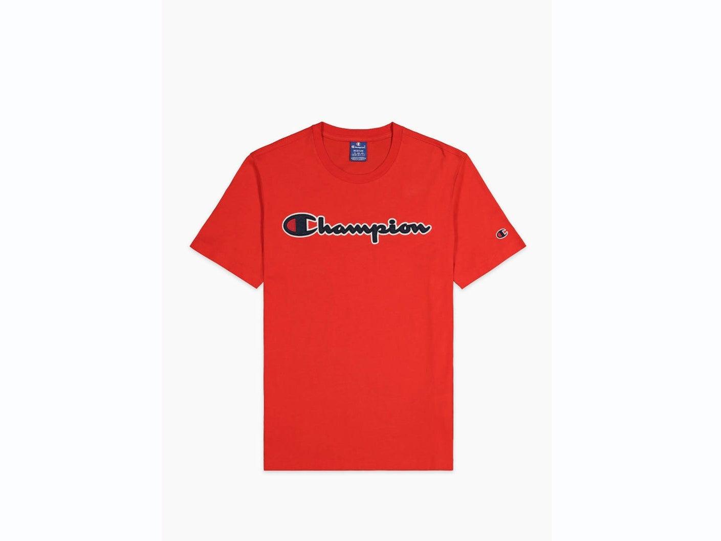 CHAMPION T-Shirt Logo Uomo Red Rosso 214194 - Sandrini Calzature e Abbigliamento