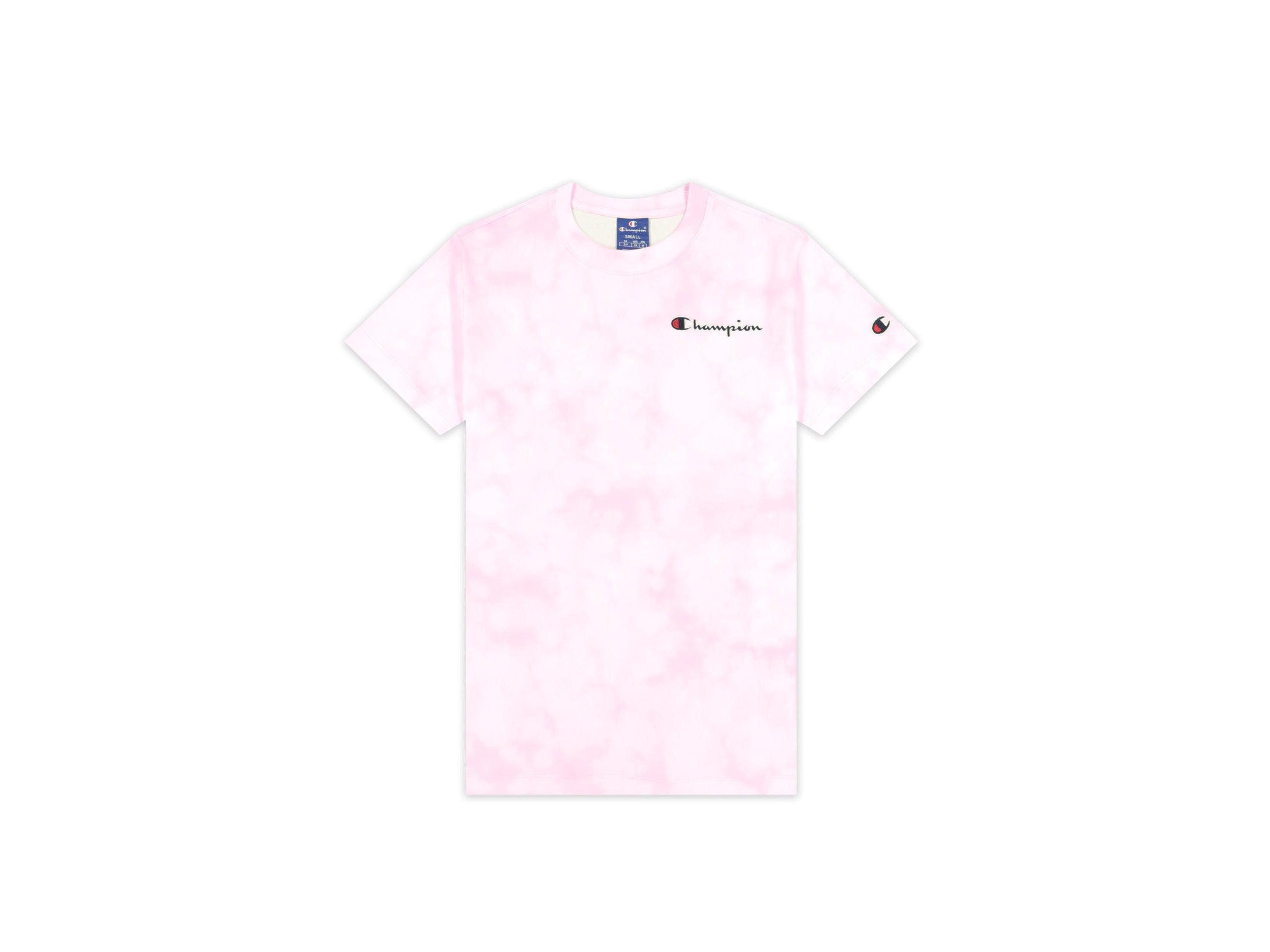 CHAMPION T-Shirt Watercolor Donna Logo Rosa Pink 113939 - Sandrini Calzature e Abbigliamento