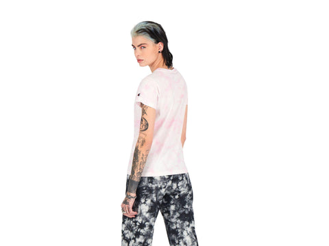 CHAMPION T-Shirt Watercolor Donna Logo Rosa Pink 113939 - Sandrini Calzature e Abbigliamento