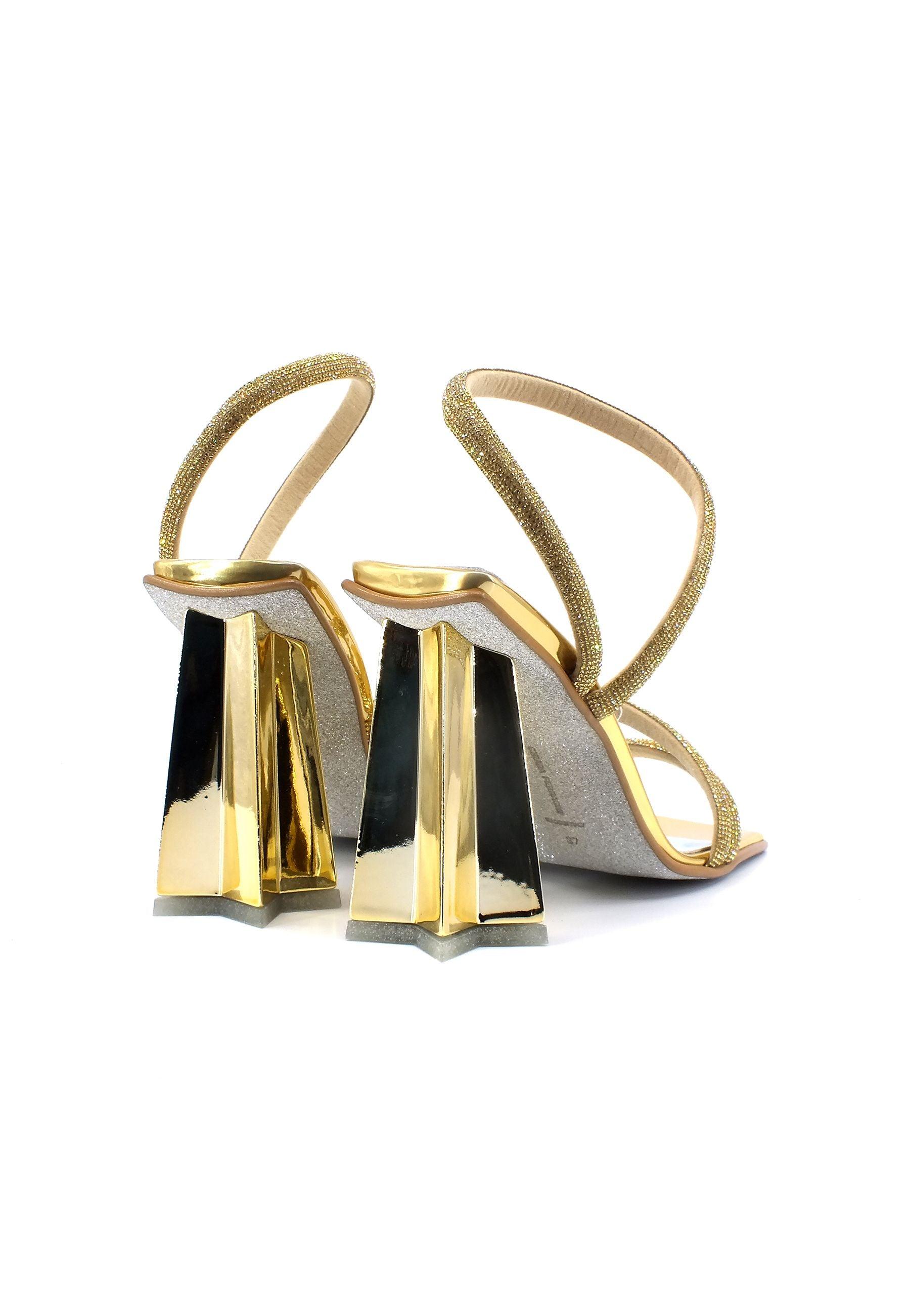 CHIARA FERRAGNI Sandalo Strass Donna Gold CF3136-005 - Sandrini Calzature e Abbigliamento
