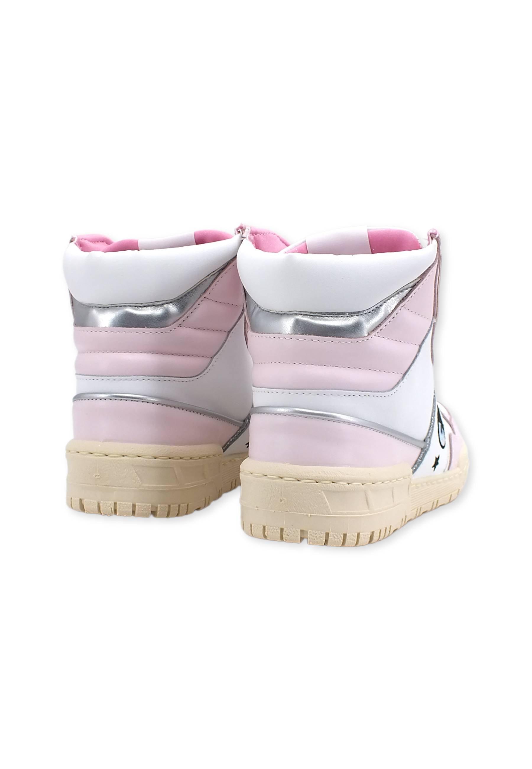 CHIARA FERRAGNI Sneaker High Donna White Light Pink CF3006-171 - Sandrini Calzature e Abbigliamento