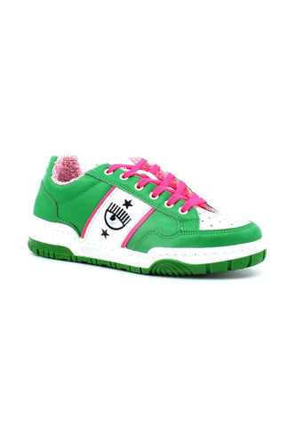 CHIARA FERRAGNI Sneaker Low Donna Green Pink Fluo CF3108-078 - Sandrini Calzature e Abbigliamento