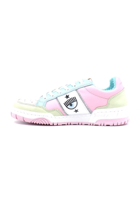 CHIARA FERRAGNI Sneaker Low Donna Pink Green CF3107-112 - Sandrini Calzature e Abbigliamento