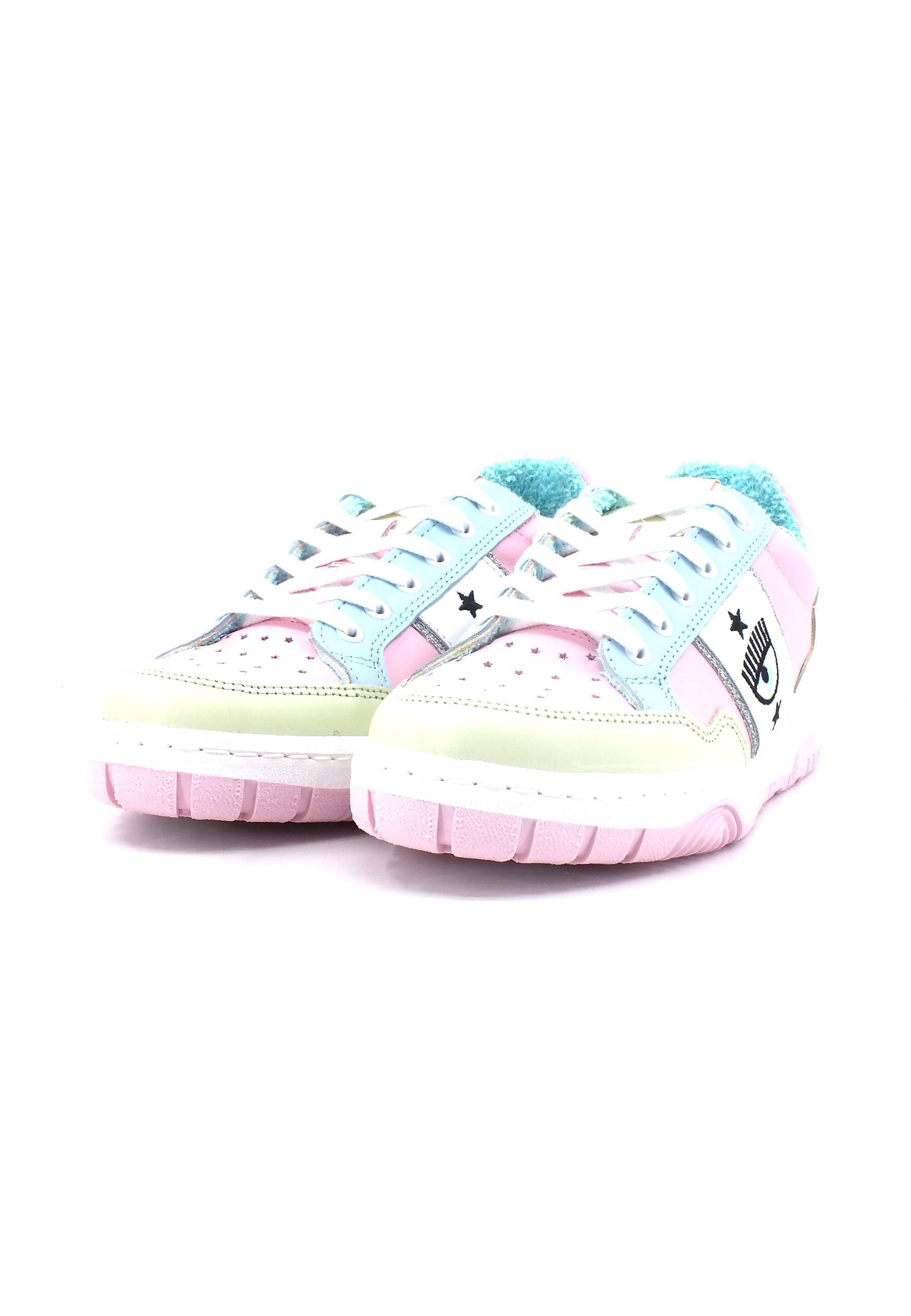 CHIARA FERRAGNI Sneaker Low Donna Pink Green CF3107-112 - Sandrini Calzature e Abbigliamento