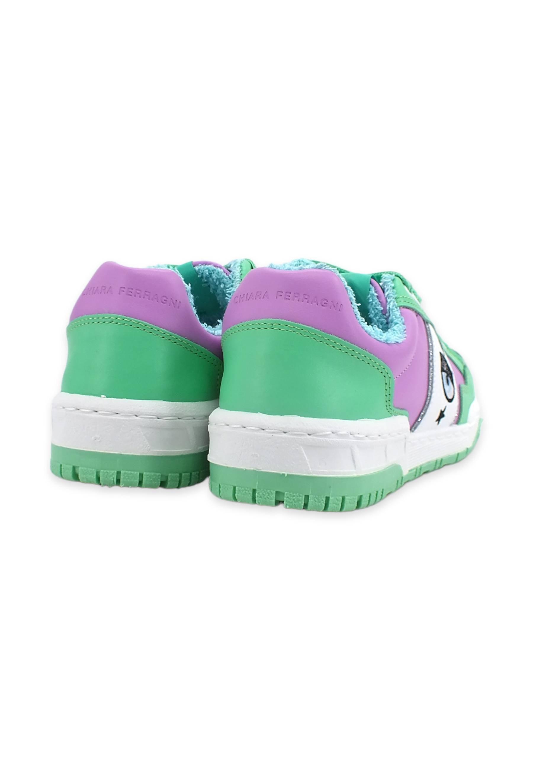 CHIARA FERRAGNI Sneaker Low Donna Violet Green CF3003-173 - Sandrini Calzature e Abbigliamento