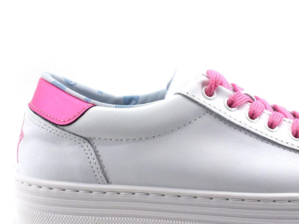 CHIARA FERRAGNI Sneaker Platform Retro Star White Pink CF2917-072 - Sandrini Calzature e Abbigliamento