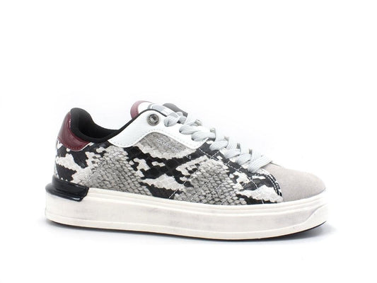 COLMAR Clayton Reptile Sneaker Animalier White Black Plum CLAYTONREPTILE194 - Sandrini Calzature e Abbigliamento