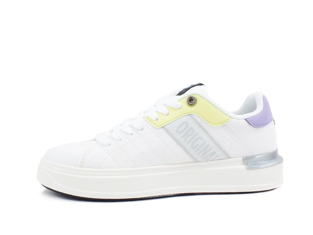 COLMAR Clayton Runner Sneaker Donna White Lime Lavender CLAYTONRUNNER116 - Sandrini Calzature e Abbigliamento
