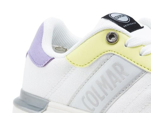COLMAR Clayton Runner Sneaker Donna White Lime Lavender CLAYTONRUNNER116 - Sandrini Calzature e Abbigliamento