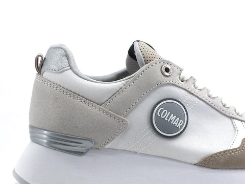 COLMAR High Outsole Sneaker Suede White Beige TRAVISPRIME165 - Sandrini Calzature e Abbigliamento