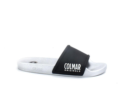 COLMAR Slipper Plain Ciabatta Bicolor Logo Black Silver SLIPPERPLAIN139 - Sandrini Calzature e Abbigliamento