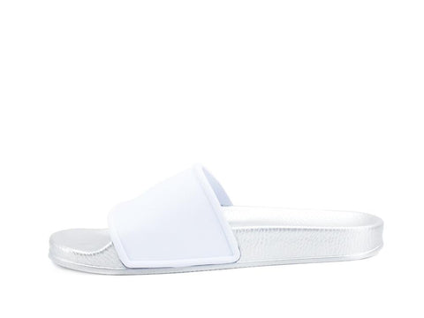 COLMAR Slipper Plain Ciabatta Bicolor Logo White Silver SLIPPERPLAIN227 - Sandrini Calzature e Abbigliamento