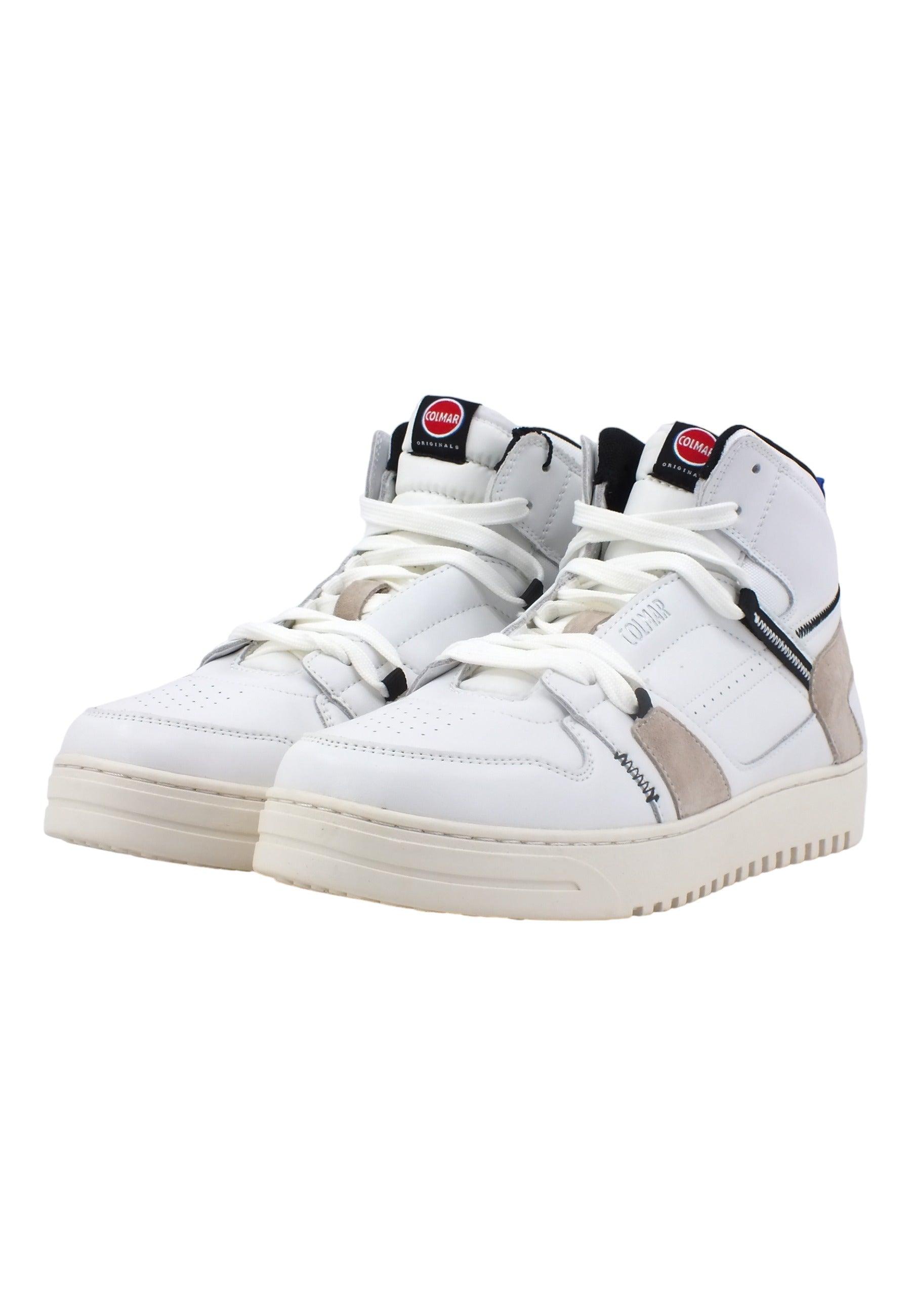 COLMAR Sneaker Basket Hi Uomo White RENTON-SPORTKEY - Sandrini Calzature e Abbigliamento