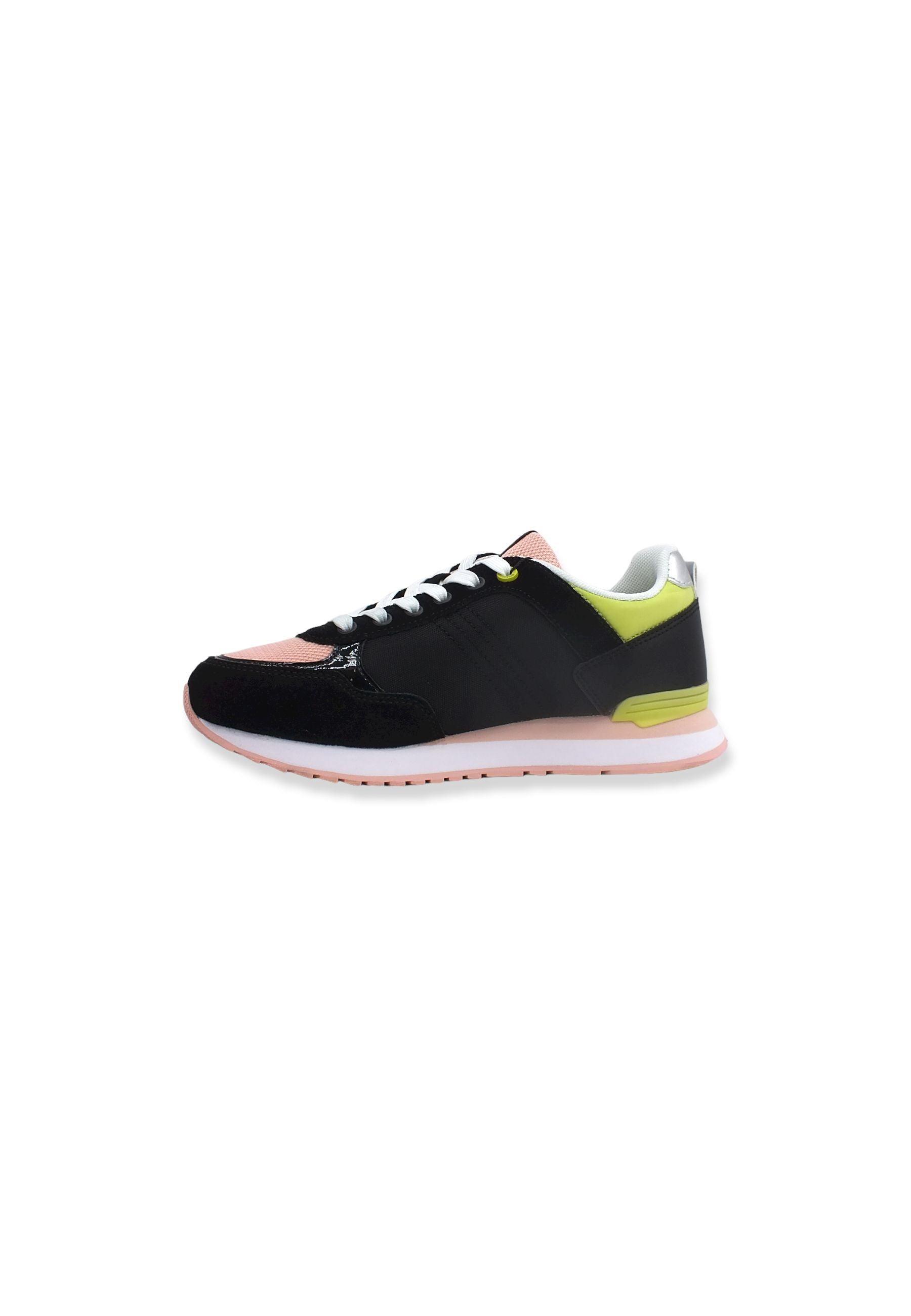 COLMAR Sneaker Running Donna Black Pink YellowGreen TRAVIS MELLOW - Sandrini Calzature e Abbigliamento