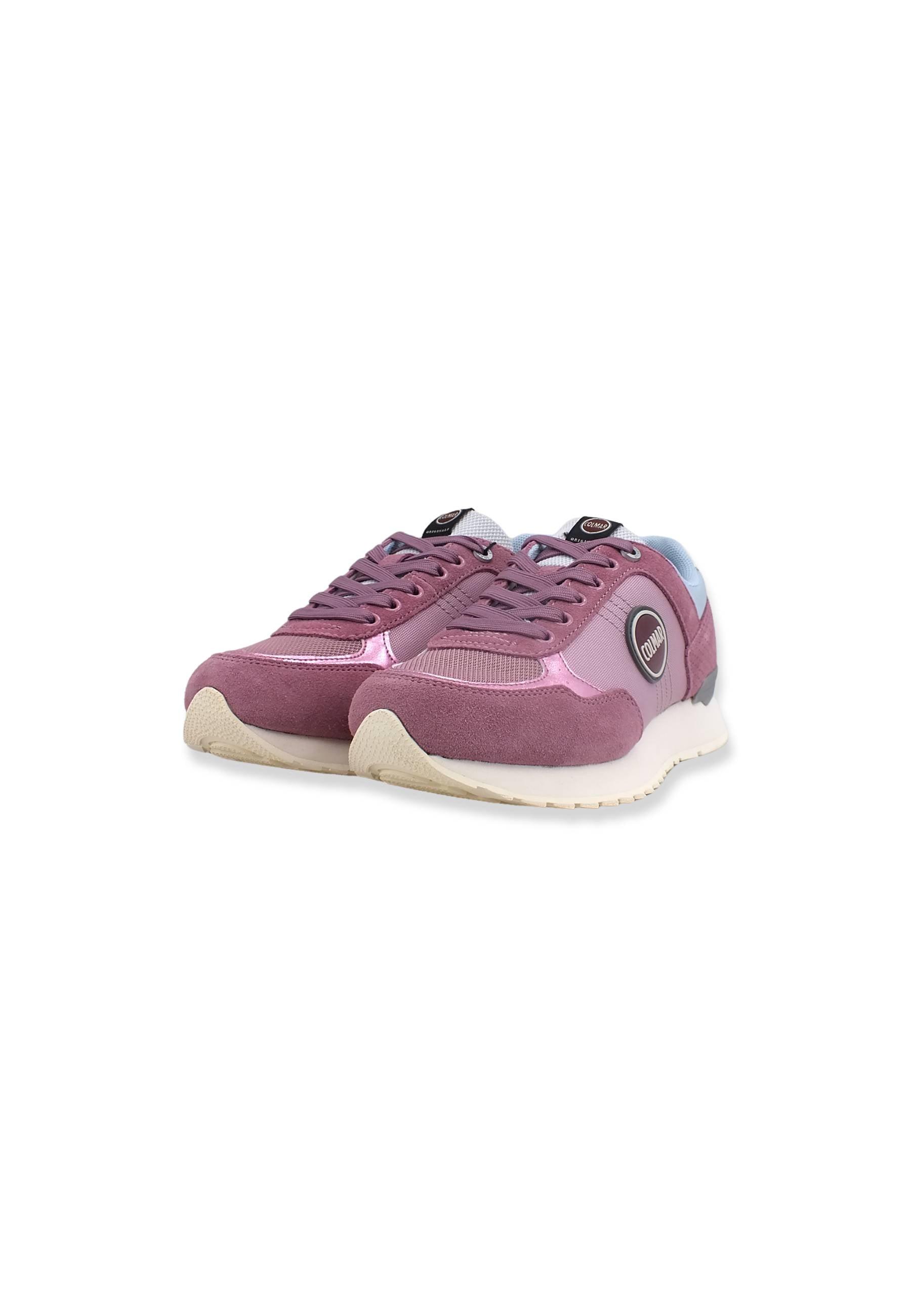 COLMAR Sneaker Running Donna Dusty Rose Silver Lavander TRAVIS AUTHENTIC - Sandrini Calzature e Abbigliamento