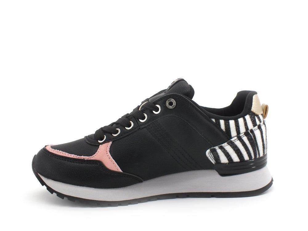 COLMAR Sneaker Running Retro Cavallino Zebra Black White Rose TRAVISINTENSE190 - Sandrini Calzature e Abbigliamento
