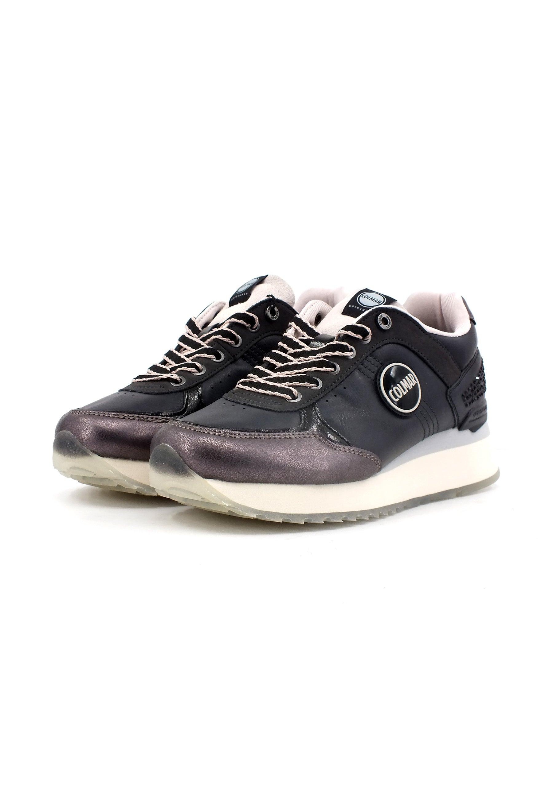 COLMAR Sneaker Strass Donna Black Grey Lilac TRAVIS-STUD - Sandrini Calzature e Abbigliamento