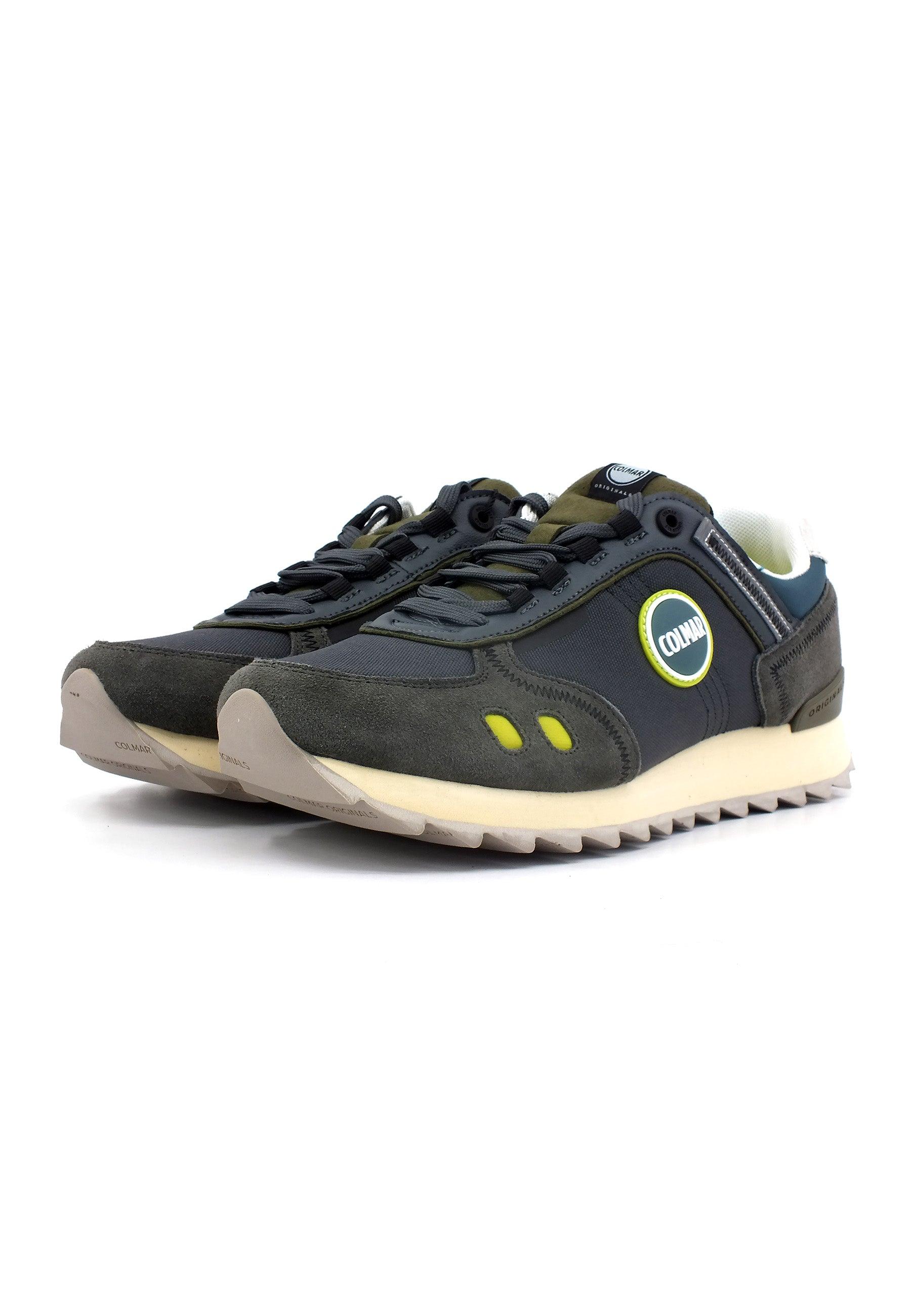 COLMAR Sneaker Uomo Grey Petrol Lime Blue TRAVIS-SPORTBITE - Sandrini Calzature e Abbigliamento