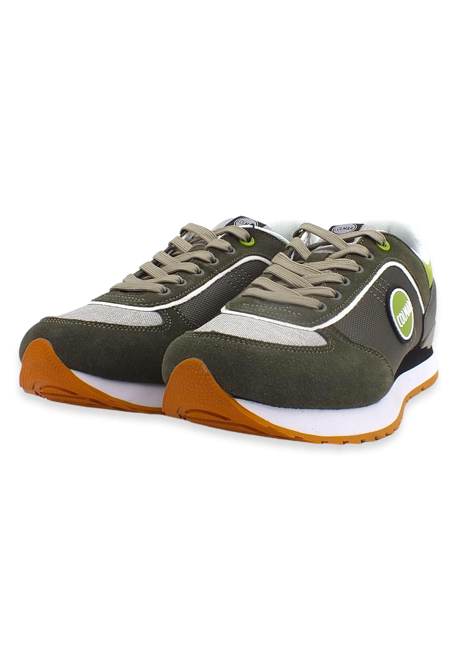 COLMAR Sneaker Uomo Military Green Pistacchio Black TRAVIS TAKEN - Sandrini Calzature e Abbigliamento