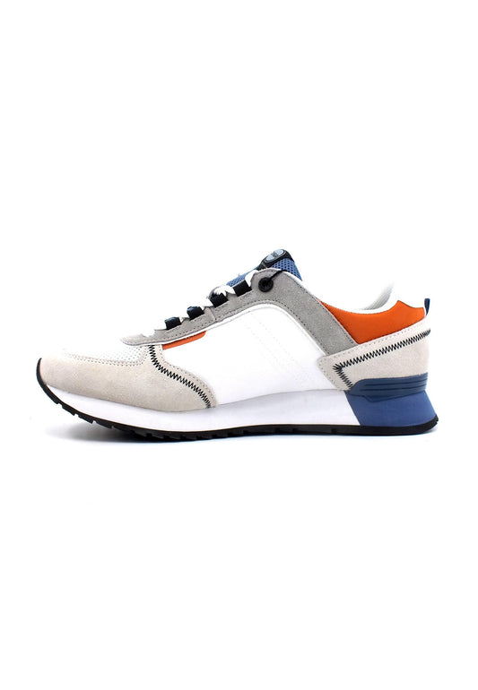 COLMAR Sneaker Uomo White Steel Blue Orange TRAVIS SPORT COLORS-053 - Sandrini Calzature e Abbigliamento