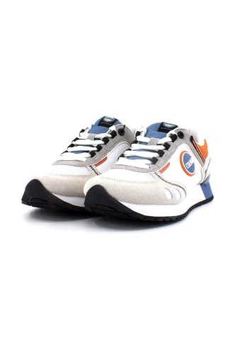 COLMAR Sneaker Uomo White Steel Blue Orange TRAVIS SPORT COLORS-053 - Sandrini Calzature e Abbigliamento