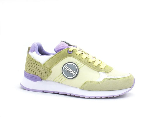 COLMAR Travis Colors Sneaker Running Donna Lime Lavander TRAVISCOLORS137 - Sandrini Calzature e Abbigliamento