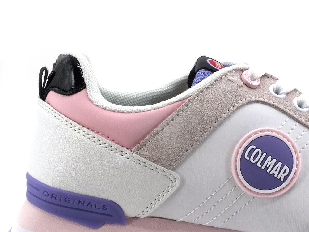 COLMAR Travis Mellow Sneaker Mesh Logo White Pink Purple TRAVISMELLOW071 - Sandrini Calzature e Abbigliamento