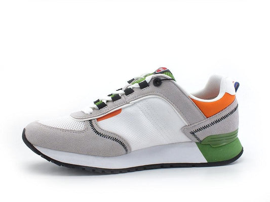 COLMAR Travis Sport Colors 028 Sneaker White Green Orange - Sandrini Calzature e Abbigliamento