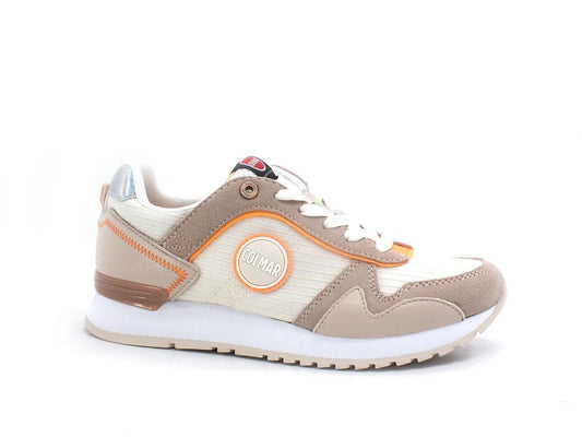 COLMAR Travis Windy Sneaker Suede Logo White Pink TRAVISPROWINDY092 - Sandrini Calzature e Abbigliamento