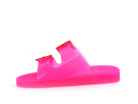 COLORS OF CALIFORNA Ciabatta 2 Fibbie Fluo Rosa Fuxia - Sandrini Calzature e Abbigliamento