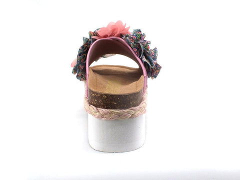 COLORS OF CALIFORNA Ciabatta Platform Fiori Flower Rosa - Sandrini Calzature e Abbigliamento