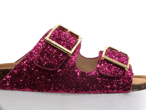 COLORS OF CALIFORNA Ciabatta Platform Glitter Rosa Fuxia - Sandrini Calzature e Abbigliamento