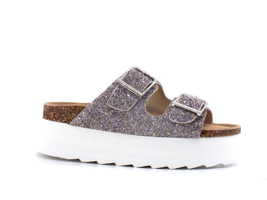 COLORS OF CALIFORNA Ciabatta Platform Glitter Viola Lilla - Sandrini Calzature e Abbigliamento