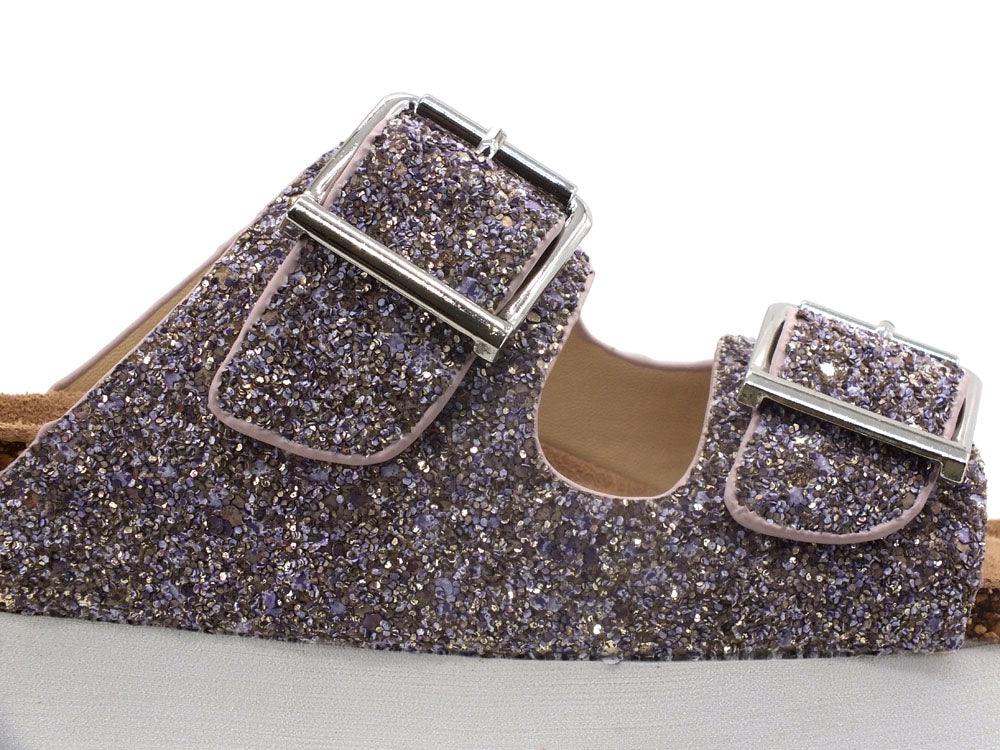 COLORS OF CALIFORNA Ciabatta Platform Glitter Viola Lilla - Sandrini Calzature e Abbigliamento