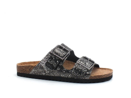 COLORS OF CALIFORNIA Ciabatta 2 Fibbie Black Snake HC.BIO057 - Sandrini Calzature e Abbigliamento