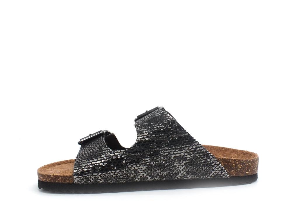 COLORS OF CALIFORNIA Ciabatta 2 Fibbie Black Snake HC.BIO057 - Sandrini Calzature e Abbigliamento