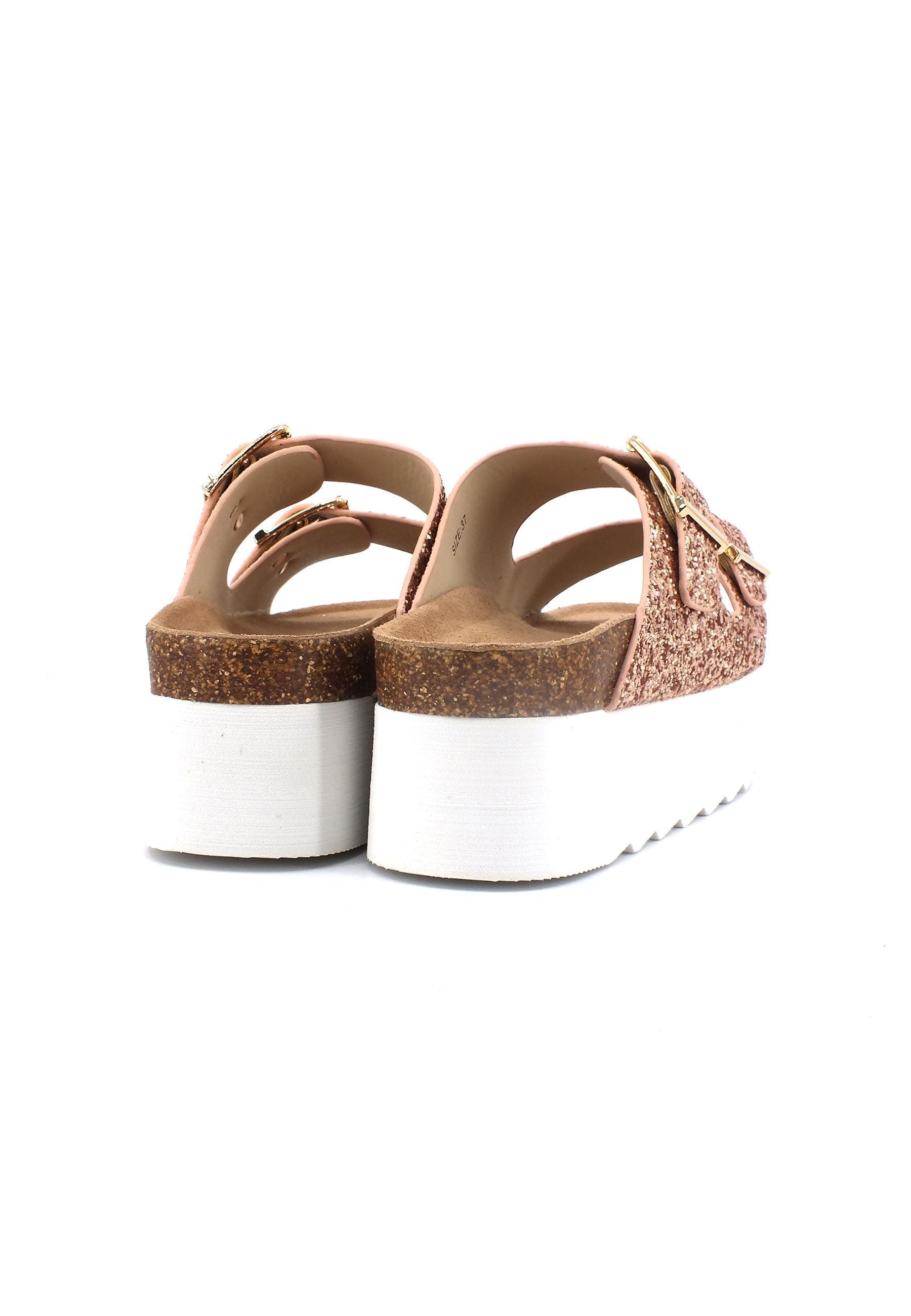 COLORS OF CALIFORNIA Ciabatta Donna Glitter High Pink Gold HC.BES022 - Sandrini Calzature e Abbigliamento