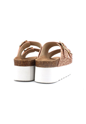 COLORS OF CALIFORNIA Ciabatta Donna Glitter High Pink Gold HC.BES022 - Sandrini Calzature e Abbigliamento