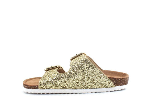 COLORS OF CALIFORNIA Ciabatta Fibbie Glitter Gold HC.BIO035 - Sandrini Calzature e Abbigliamento