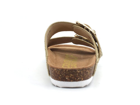 COLORS OF CALIFORNIA Ciabatta Fibbie Glitter Gold HC.BIO035 - Sandrini Calzature e Abbigliamento