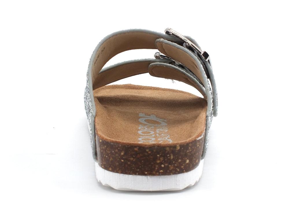 COLORS OF CALIFORNIA Ciabatta Fibbie Glitter Silver HC.BIO035 - Sandrini Calzature e Abbigliamento
