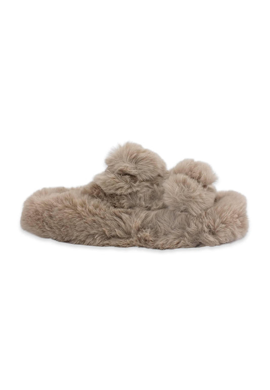 COLORS OF CALIFORNIA Ciabatta Pelo Donna Beige Taupe HC.SLIPPERS03 - Sandrini Calzature e Abbigliamento